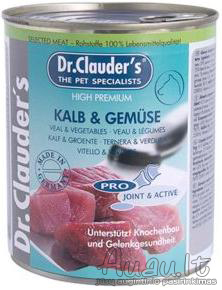 Dr.Clauder's Veal&Vegetables konservai šunims su veršiena ir daržovėmis 800 g
